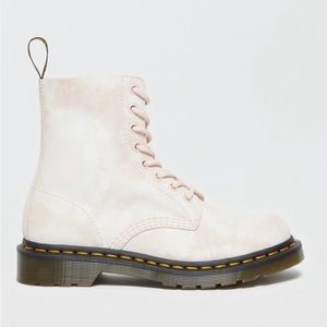 Dr. Martens 1460 Pascal Tie Dye Leather Boots Lace Up Light Pink